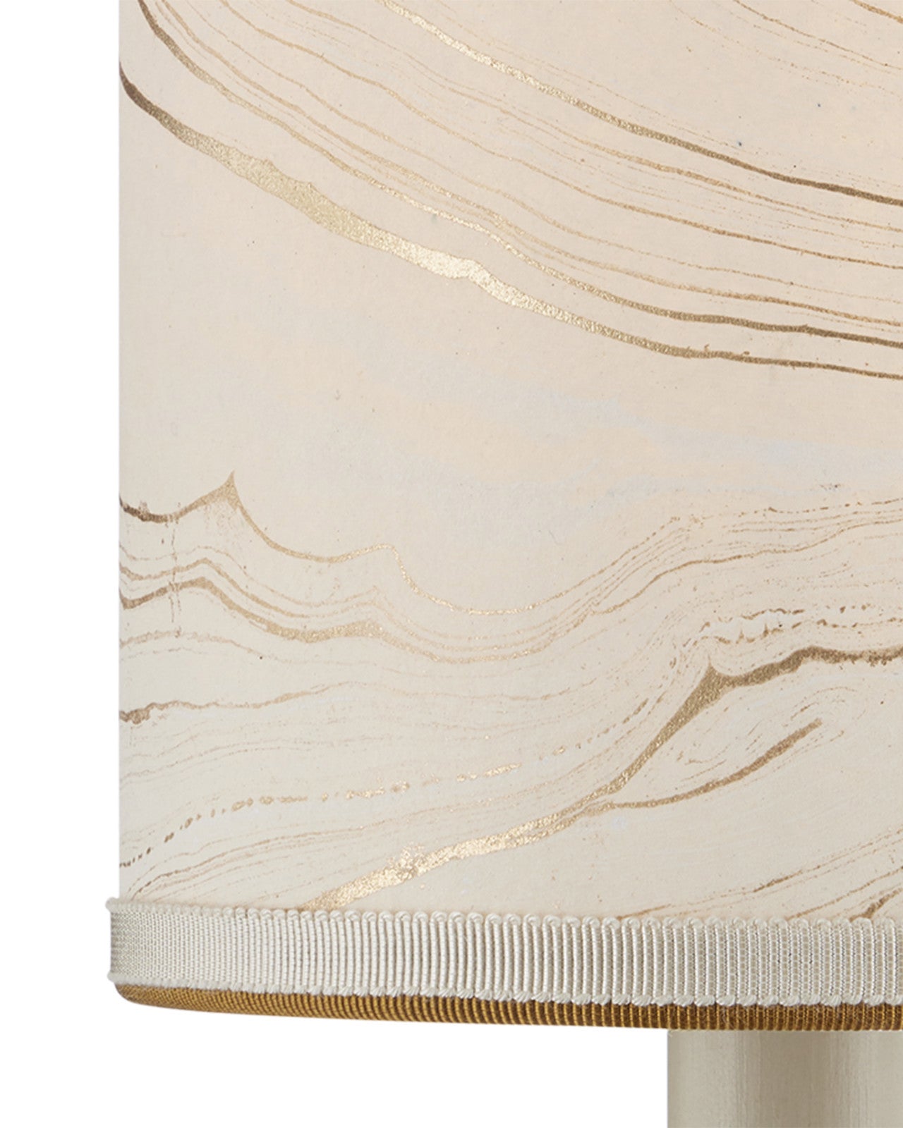 Marble Cream Paper Drum Chandelier Shade